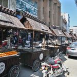 A view of Model Carts setup at Jamia Masjid Road