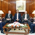 President Asif Ali Zardari, Prime Minister Muhammad Shehbaz Sharif, Speaker National Assembly Sardar Ayaz Sadiq, Chairman Senate Syed Yousuf Raza Gilani and Chairman People’s Party Bilawal Bhutto Zardari prior to the President’s address to the joint session of Parliament at Parliament House