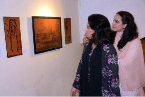- Commissioner Faisalabad Raja Jahangir Anwar and Vice Chancellor GCWUF Prof. Dr. Kanwal Ameen (T.I.) are visiting after inaugurated a two-day art exhibition titled “Hun Na Reha Hanera,” organized in connection with International Women’s Day by the Department of Art & Design Government College Women University Faisalabad at Punjab Council of the Arts.