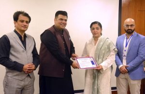 Dr Rana Shahzad Qaiser Director General - II Science and Information Technology Department Sindh Govt distributes certificates to students at the Graduation & certificate awarding ceremony organizes by E- Commerce influencers.