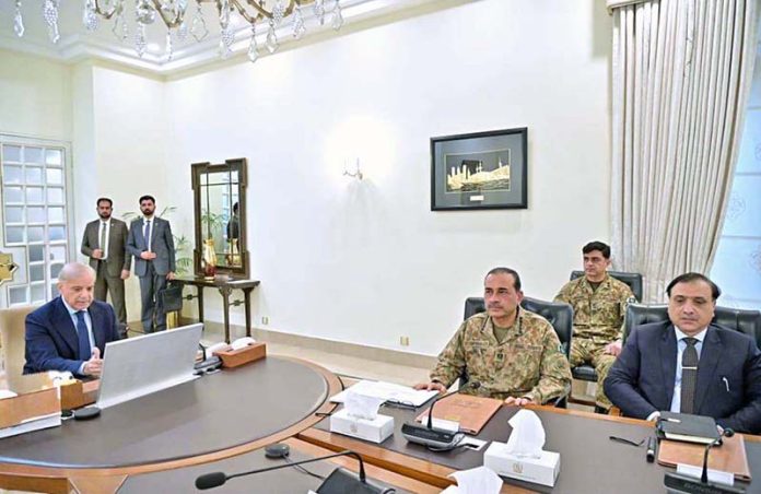 Prime Minister Muhammad Shehbaz Sharif chairs a high level meeting regarding the regional situation and Pakistan's security situation