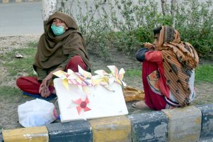 Muslim worshipers offer Friday prayers during the holy fasting month of Ramazan at historical Mosque Masjid Wazir Khan.