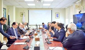 Federal Minister for Commerce Jam Kamal Khan chairs a meeting with a delegation of Pakistan's leather and footwear industry, discussing export potential, challenges posed by used footwear imports and the proposal for a separate HS Code to improve regulatory oversight and support the growth of the domestic footwear sector.