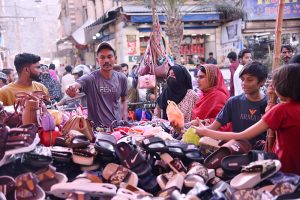 People shopping for Eid at Bohri Bazaar in the fasting month of Ramazan