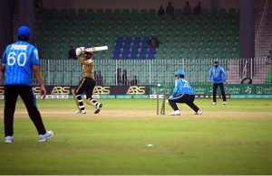 A view of the semi-final cricket match between Karachi Whites and Sialkot during the National T20 Cup 2026