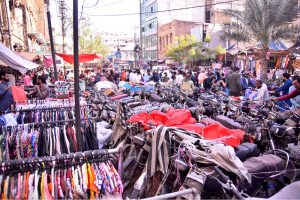 People shopping for Eid at Bohri Bazaar in the fasting month of Ramazan