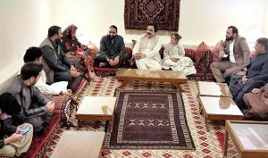 Leader of PML-N Balochistan, Jahangir Khan, along with youth representatives, meets Deputy Chairman Senate Syed Ali Khan Nasir