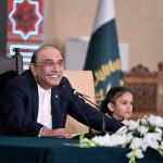 President Asif Ali Zardari addressing orphan children at an Iftar dinner hosted at Aiwan-e-Sadr in connection with the observance of Orphans Day