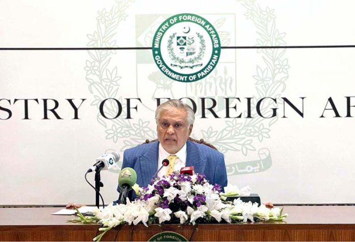 Deputy Prime Minister and Foreign Minister Senator Mohammad Ishaq Dar briefed the resident heads of diplomatic missions in Islamabad on recent developments in Pakistan - Afghanistan relations and the evolving situation in Iran and the wider Middle East at MoFA