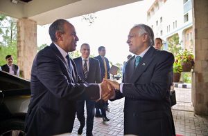 Deputy Prime Minister and Foreign Minister Senator Mohammad Ishaq Dar received Egyptian Foreign Minister Dr. Badr Abdelatty at the Ministry of Foreign Affairs.