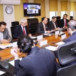 Federal Minister for Finance and Revenue, Senator Muhammad Aurangzeb, chairing a meeting of the Capital Market Development Council to review reforms aimed at strengthening Pakistan’s capital markets at the Finance Division