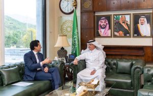 Federal Minister for Petroleum, Ali Pervaiz Malik, in a meeting with Nawaf bin Said Al-Malki, Ambassador of the Kingdom of Saudi Arabia to Pakistan