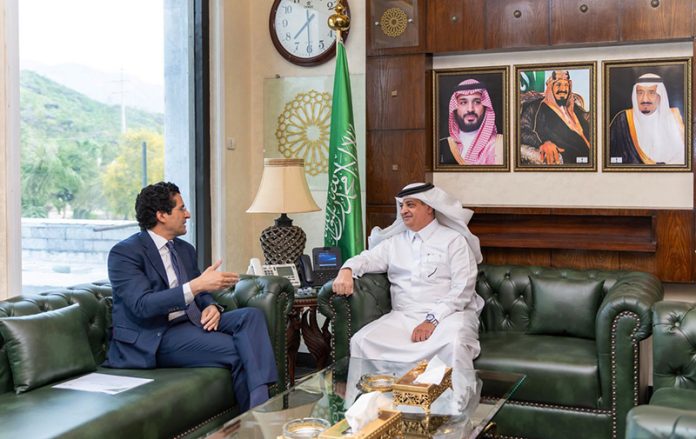 Federal Minister for Petroleum, Ali Pervaiz Malik, in a meeting with Nawaf bin Said Al-Malki, Ambassador of the Kingdom of Saudi Arabia to Pakistan
