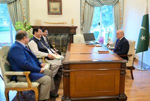 Federal Minister for AJK and GB Affairs Engineer Amir Muqam called on Prime Minister Muhammad Shehbaz Sharif.