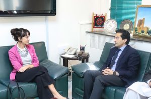 Federal Minister for Petroleum, Ali Pervaiz Malik held a meeting with H.E. Alexandra Berg von Linde, Ambassador of Sweden to Pakistan.