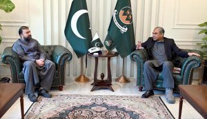 Federal Minister for Interior, Mohsin Naqvi in a meeting with Chief Minister Balochistan, Mir Sarfaraz Bugti.