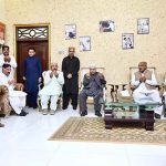 President Asif Ali Zardari offering fateha for departed soul of Raes Mohammad Qasim Unar in Rahab Shah village Sakrund