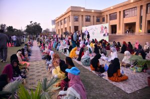 Sindh Governor Muhammad Nehal Hashmi addressing to the participants of Ronaq-e-Ramazan Iftari program started again at the Governor House.