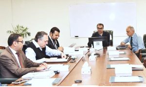 Adviser to the Prime Minister on Privatisation and Chairman Privatisation Commission, Muhammad Ali chairing the Privatisation Commission Board meeting.