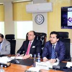 Federal Minister for Finance and Revenue, Senator Muhammad Aurangzeb, chairing a high-level meeting with Federal and Provincial leadership on petroleum pricing and targeted subsidy reforms at the Finance Division
