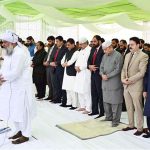 President Asif Ali Zardari offering Eid ul Fitr prayers at Zardari House