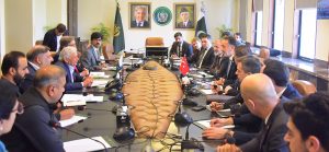 Federal Minister for National Food Security and Research, Rana Tanveer Hussain chairs a high-level meeting with a Turkish delegation led by Irfan Neziroglu, Ambassador of Türkiye to Pakistan, hosted by PARC Chairman Dr. Syed Murtaza Hassan Andrabi.