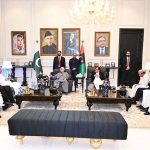 President Asif Ali Zardari meeting elected representatives and notables at Zardari House on the occasion of Eid ul Fitr