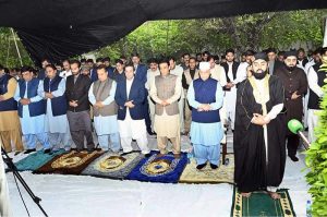 Prime Minister Muhammad Shehbaz Sharif offers Eid ul Fitr prayers