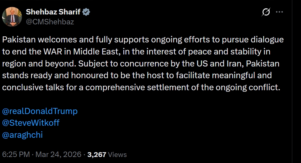 Pakistan ready to host meaningful talks to end ongoing regional conflict: PM