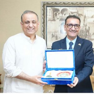 Aleem Khan, Tajik envoy discuss strategic trade corridor via Gilgit; condemn cross-border terrorism