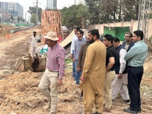 Nespak inspects Kachehri flyover, Peshawar Road underpasses