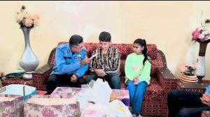 IGP Rizvi visits family of martyred SI Haider Shah, distributes Eid gifts
