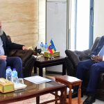 Federal Minister for Commerce Jam Kamal Khan in a meeting with H.E. Dr. Oumer Hussein Oba to discuss expanding Pakistan-Ethiopia trade, joint ventures, and tourism cooperation, with focus on industrial collaboration, direct connectivity, and new business opportunities across African markets