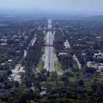 A panoramic view of 7th Avenue from the Margalla Hills highlights the planned layout of Islamabad, often cited as one of the world's most beautiful capitals