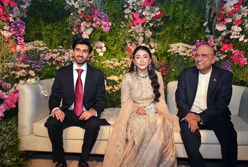 President Asif Ali Zardari gracing the engagement ceremony of the daughter of Nawab Shahzad Ali Khan