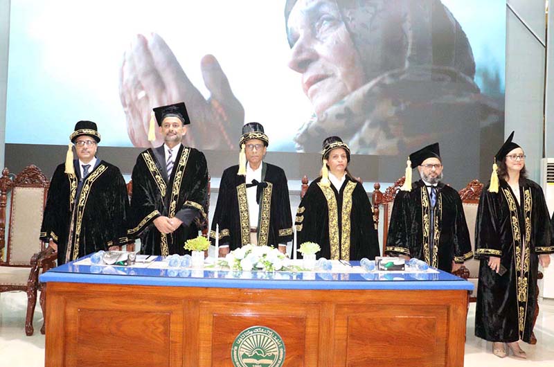Federal Minister for Education and Professional Training Dr. Khalid Maqbool Siddiqui attending convocation ceremony at Islamabad Model College for Girls (PG)