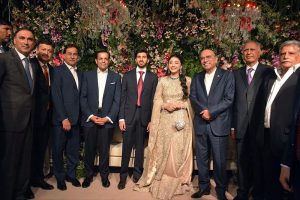 President Asif Ali Zardari gracing the engagement ceremony of the daughter of Nawab Shahzad Ali Khan
