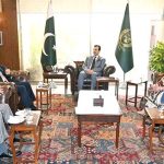 Chairman Senate, Syed Yousuf Raza Gilani in a meeting with Lt. Gen. (R) Nazir Ahmed, Chairman N.A.B at Parliament House