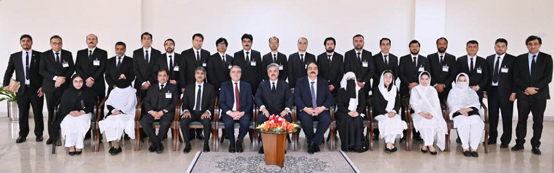 Hon'ble Chief Justice of Pakistan in a group photograph with a delegation of 24 Senior Civil Judges from Khyber Pakhtunkhwa, who are under training at the Federal Judicial Academy Pakistan under Professional Exchange Program