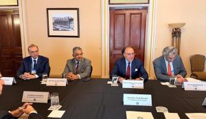 Federal Minister for Finance and Revenue, Senator Muhammad Aurangzeb, held a productive meeting with Mr. Francis Brooke, Deputy Secretary at the United States Department of the Treasury, on the sidelines of the World Bank-IMF Spring Meetings