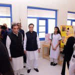 Federal Minister for Railways Hanif Abbasi and Governor Sindh Muhammad Nehal Hashmi visiting The International School - Pakistan Railways Campus after the inauguration ceremony
