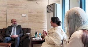 Strengthening the climate-commerce nexus for resilient food supply chains, Federal Minister Jam Kamal Khan and Romina Khurshid Alam lead a forward-looking dialogue to align trade, sustainability, and food security for Pakistan's future