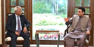 Sindh Governor Nehal Hashmi meets former Punjab Chief Minister Hamza Shahbaz at Model Town, 180H