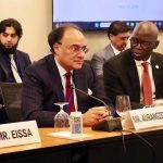 Finance Minister Senator Muhammad Aurangzeb participates in a World Bank roundtable on the sidelines of the World Bank-IMF Spring Meetings to discuss digital social protection, financial inclusion, and Pakistan's Digital Public Infrastructure initiatives