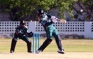 Peshawar Zalmi players practice at the National Bank Stadium ahead of their upcoming match against Hyderabad Kingsmen in HBL PSL 11