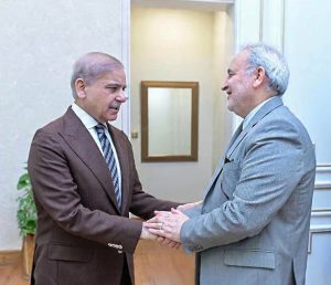 Ambassador of the Islamic Republic of Iran, Reza Amiri Moghadam, calls on Prime Minister Muhammad Shehbaz Sharif to discuss the ongoing regional situation and peace efforts.