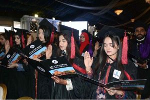 Chairman Punjab Higher Education Commission (PHEC) Prof. Dr. Iqrar Ahmad Khan addresses the 4th Convocation Ceremony 2026 of Aziz Fatimah Medical & Dental College (AFMDC).