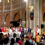 A large number of people from Christian community attend Good Friday service at the Sacred Heart Cathedral Church