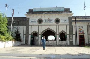The main entrance of Railway Station Chiniot remains closed for the public due to the dilapidated condition of the building, requiring the attention of the concerned authorities