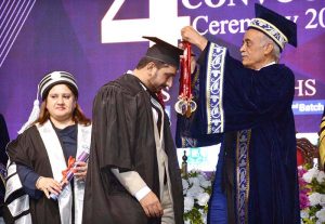 Chairman Punjab Higher Education Commission (PHEC) Prof. Dr. Iqrar Ahmad Khan addresses the 4th Convocation Ceremony 2026 of Aziz Fatimah Medical & Dental College (AFMDC).